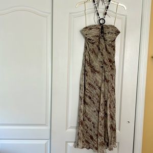 Size 10  strapless long lined dress